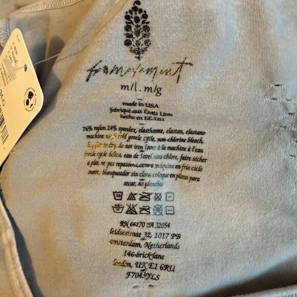 FP Movement Free People Good Karma Long Sleeve Jumpsuit Women's M/L Ice Gray NWT - Picture 15 of 16